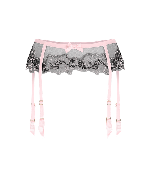 Lindie Suspender Pink/Black | Agent Provocateur