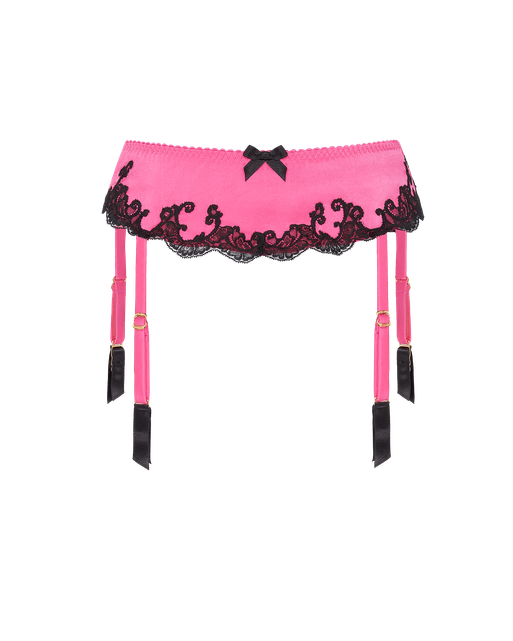 Molly Suspender Candy Pink/Black | Agent Provocateur