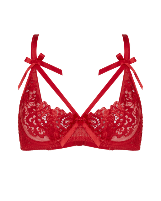 Cendrillon Plunge Underwired Bra Red | Agent Provocateur