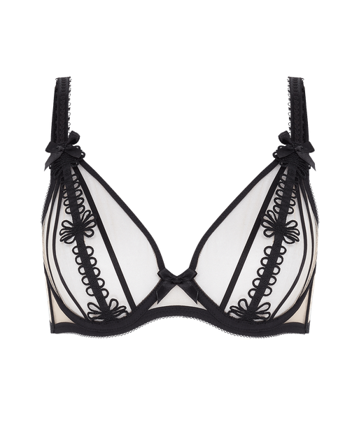 Coletta Plunge Underwired Bra Black/Sand | Agent Provocateur
