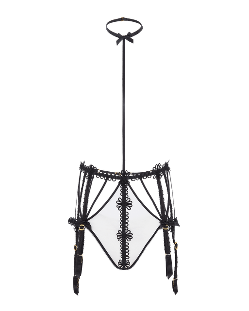 Coletta Playsuit Black/Sand | Agent Provocateur
