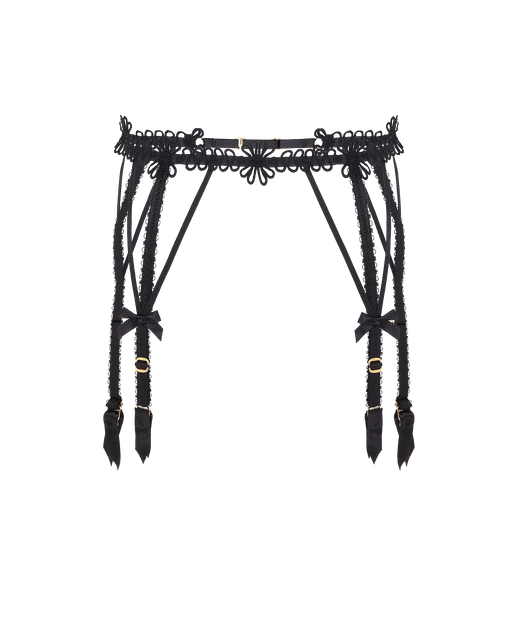 Coletta Suspender Black/Sand | Agent Provocateur