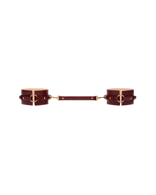 Darlina Ankle Cuffs Burgundy/Gold | Agent Provocateur