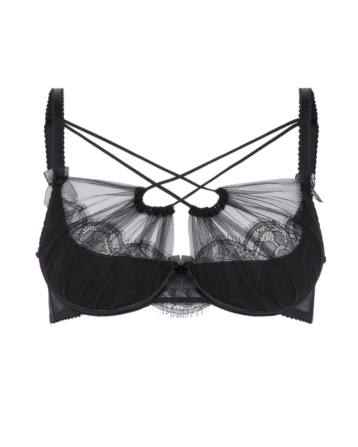 Halley High Neck Underwired Bra Black | Agent Provocateur