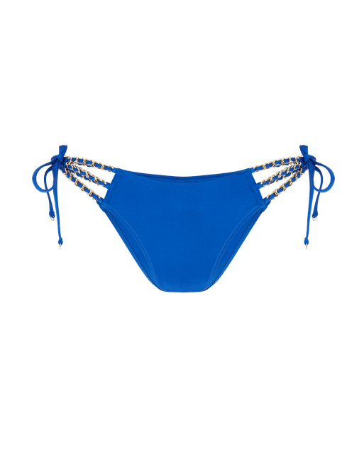 Montie Bikini Bottom Blue/Gold | Agent Provocateur