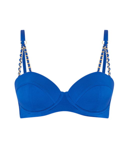 Montie Bikini Top Blue/Gold | Agent Provocateur
