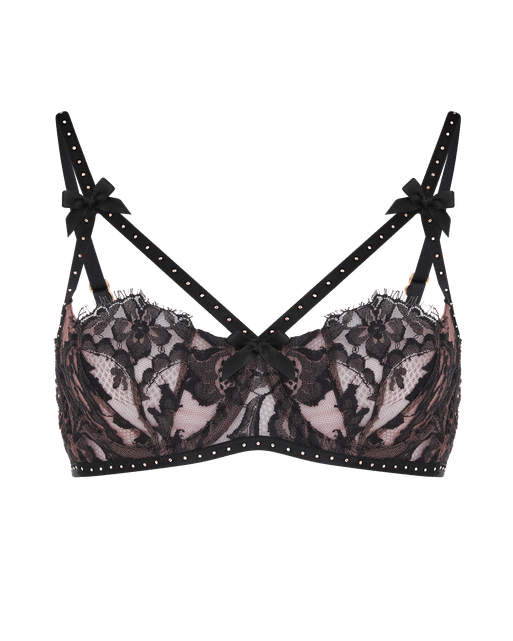 Temptressa High Apex Underwired Bra Mink/Black | Agent Provocateur