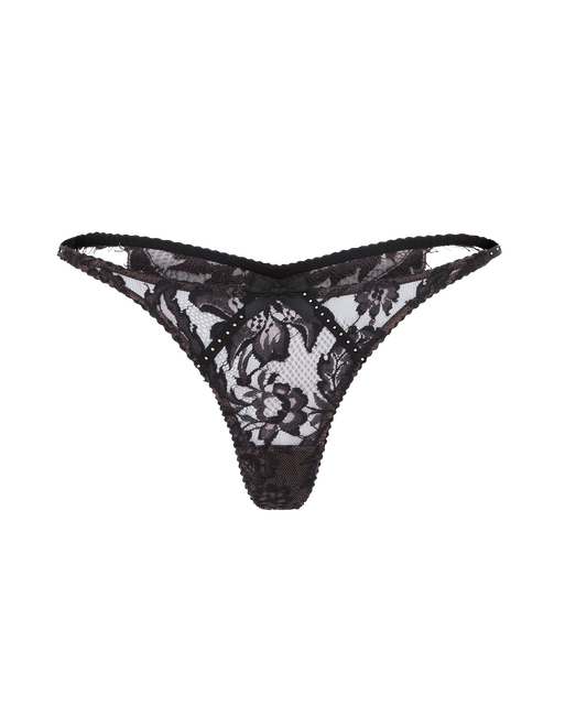 Temptressa Thong Mink/Black | Agent Provocateur