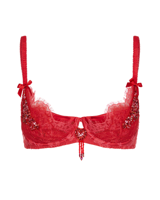 Graicelle Plunge Underwired Bra Red | Agent Provocateur