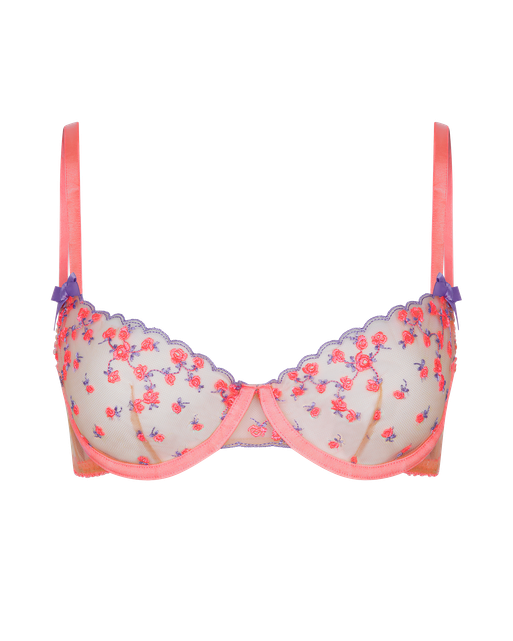 Lissa Plunge Underwired Bra Pink/Lilac | Agent Provocateur