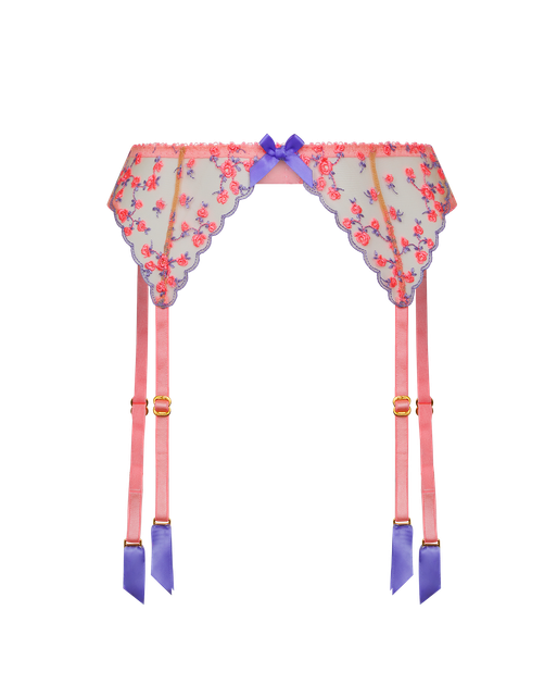 Lissa Suspender Pink/Lilac | Agent Provocateur