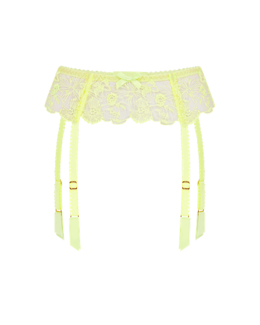 Jayce Suspender Neon Lemon/Sand | Agent Provocateur