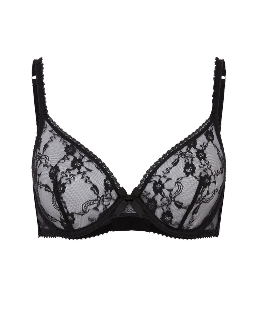 Laily Plunge Underwired Bra Black | Agent Provocateur