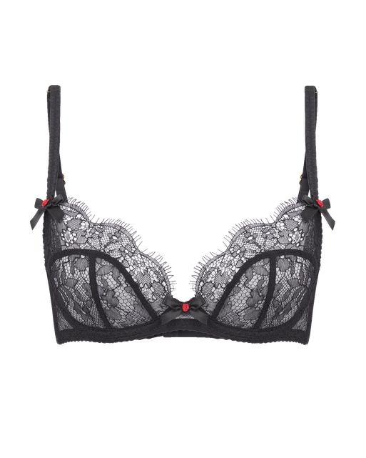 Lorna Lace Plunge Underwired Bra Black | Agent Provocateur