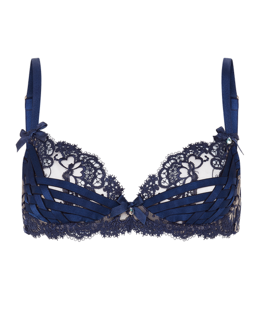 Dioni Plunge Underwired Bra Navy | Agent Provocateur