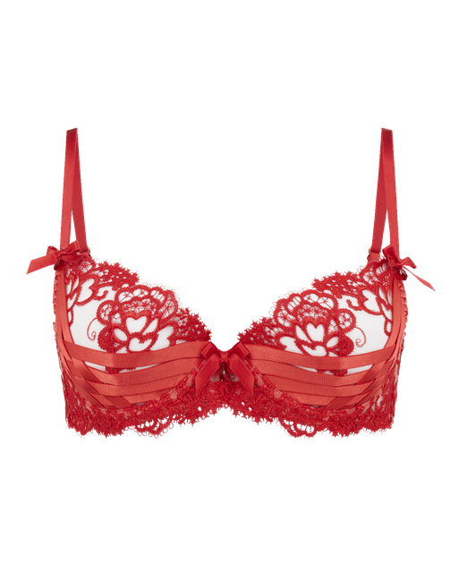 Dioni Plunge Underwired Bra Red | Agent Provocateur