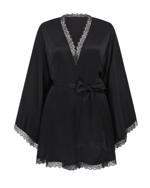 Gisele Short Kimono Black | Agent Provocateur