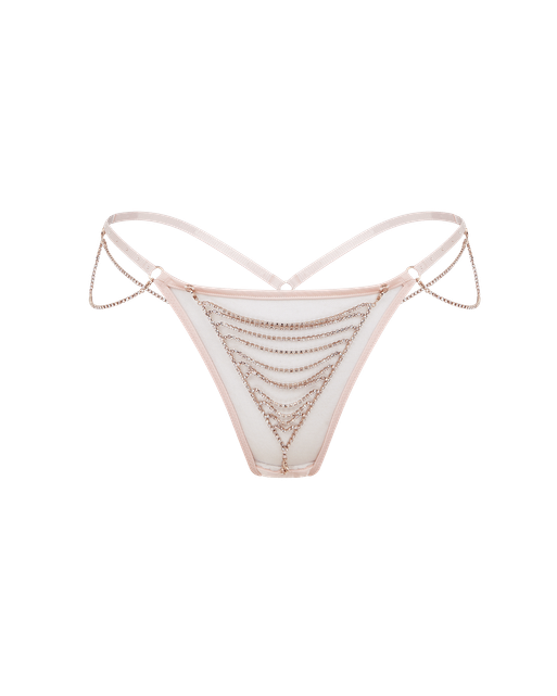 Jasmira Detachable Chain Thong Pink | Agent Provocateur