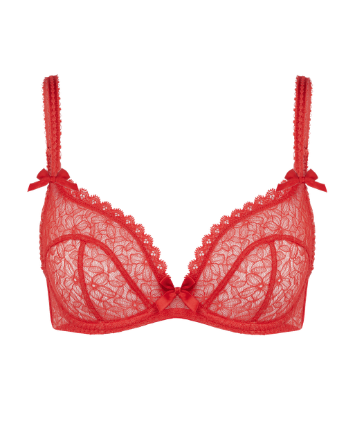 Aliza Plunge Underwired Bra Red | Agent Provocateur