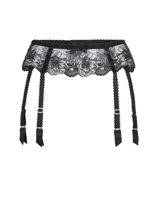 Astria Suspender Metallic Black | Agent Provocateur