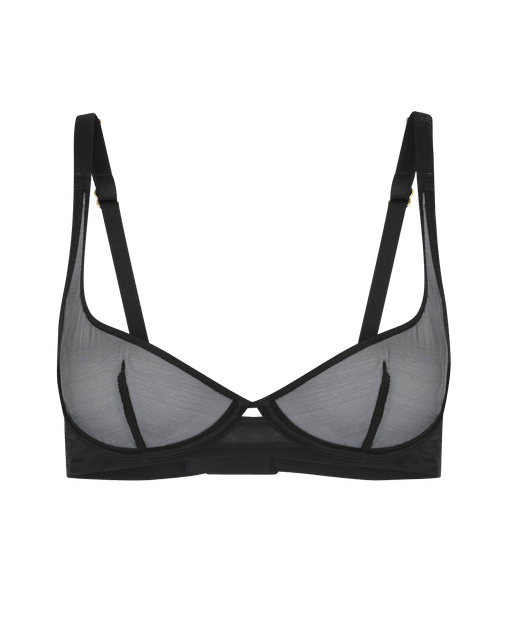 Lucky Demi Cup Plunge Underwired Bra Black | Agent Provocateur