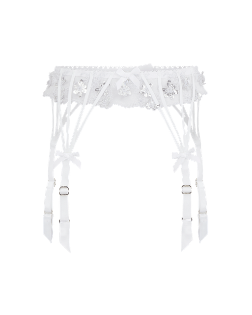 Skylee Suspender White/Silver | Agent Provocateur