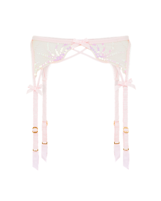 Quinny Suspender Baby Pink/Sand | Agent Provocateur