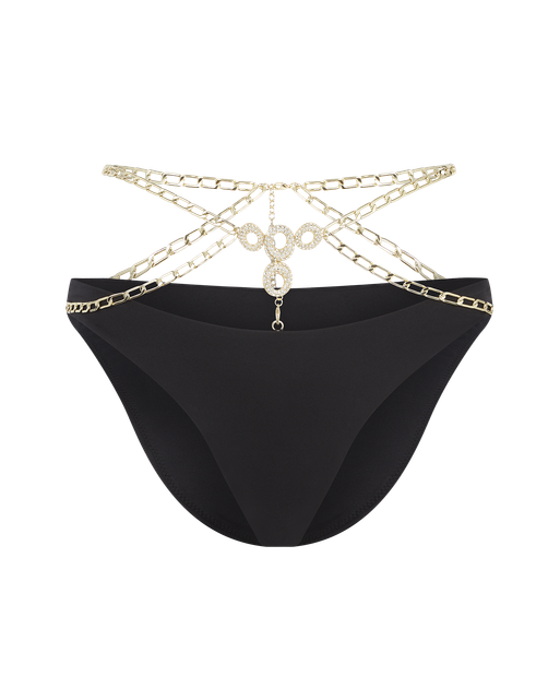 Haislee Bikini Bottom Black/Gold | Agent Provocateur
