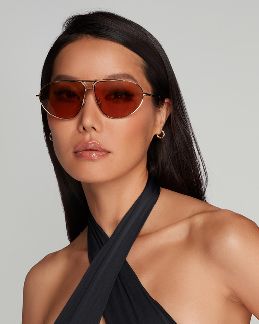 Kelie Sunglasses Gold/Brown | Agent Provocateur