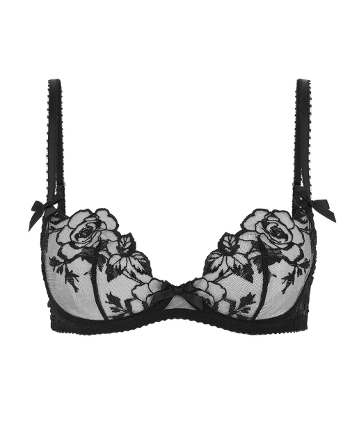 Callypso Plunge Underwired Bra Black | Agent Provocateur