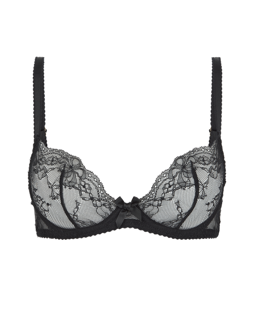 Isedora Plunge Underwired Bra Black | Agent Provocateur