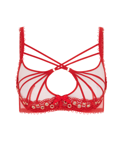 Doretta Plunge Underwired Bra Red | Agent Provocateur