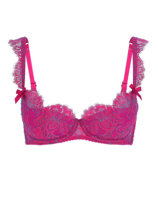 Emiliana Balconette Underwired Bra Magenta/Blue | Agent Provocateur