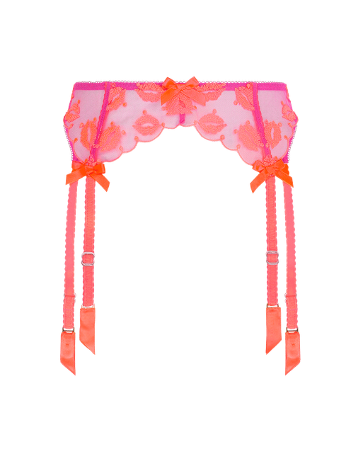 Ottiliee Suspender Magenta/Neon Orange | Agent Provocateur
