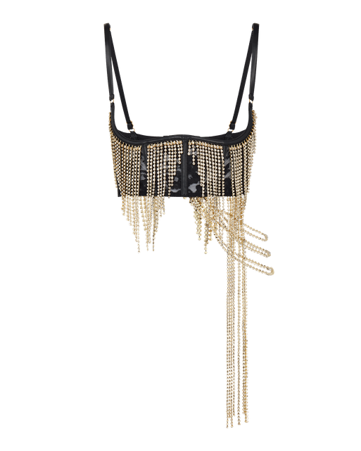 Tiaria Cupless Underwired Bra Black/Gold | Agent Provocateur