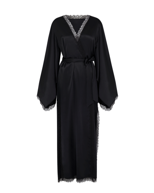 Gisele Long Kimono Black | Agent Provocateur
