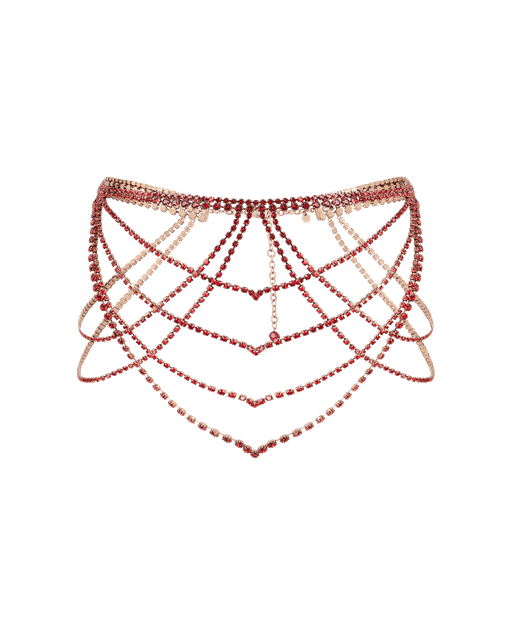 Carllina Belt Rose Gold/Red | Agent Provocateur