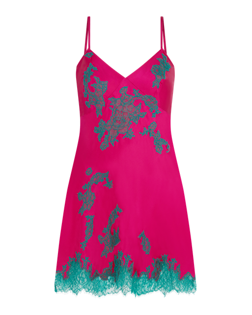 Christi Short Slip Green/Fuchsia | Agent Provocateur