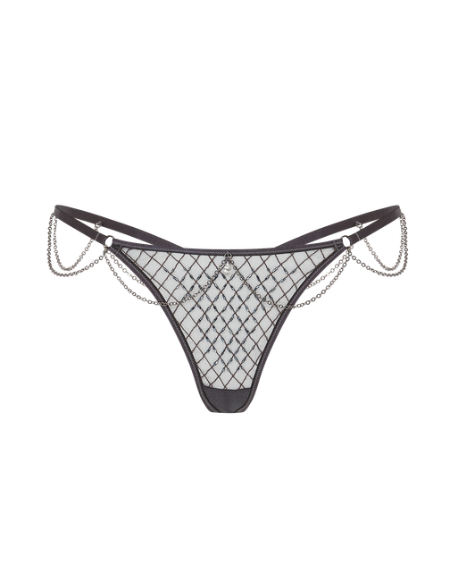 Chrystelle Trixie Thong Silver | Agent Provocateur