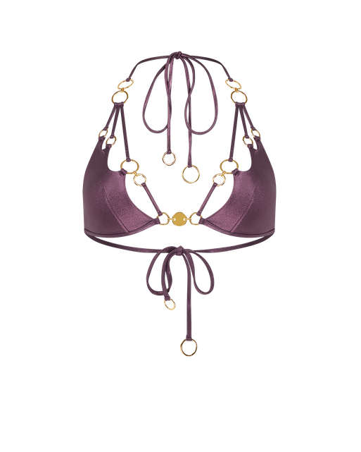 Davine Bikini Top Plum/Gold | Agent Provocateur