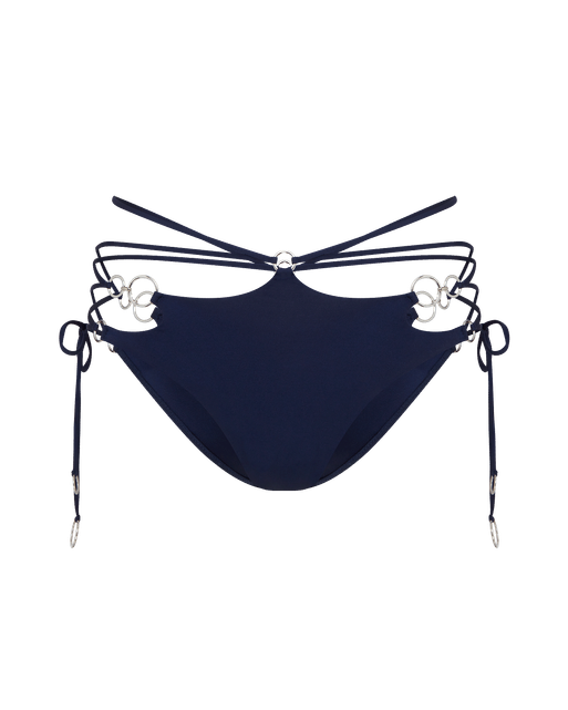 Davine Bikini Bottom Navy/Silver | Agent Provocateur