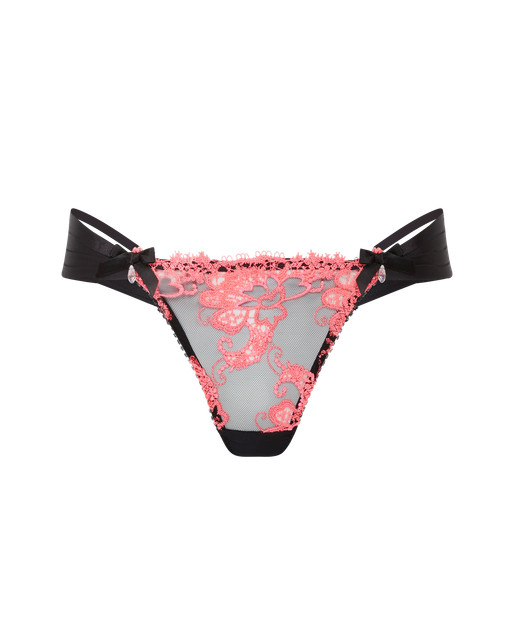 Dioni Thong Black/Neon Pink | Agent Provocateur