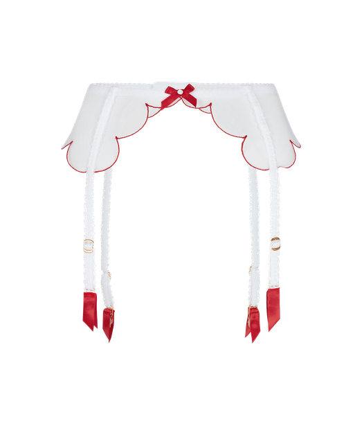 Lorna Suspender White/Red | Agent Provocateur
