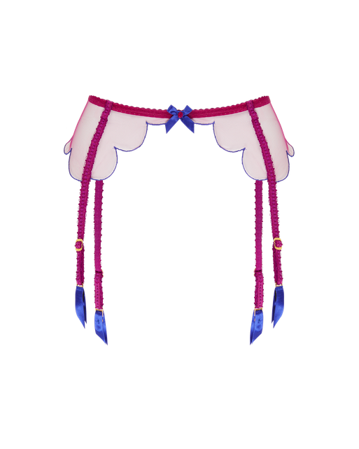 Lorna Suspender Dark Pink/Cobalt | Agent Provocateur