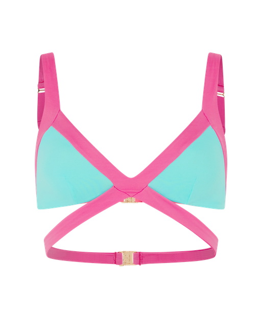 Mazzy Bikini Top Mint/Pink | Agent Provocateur