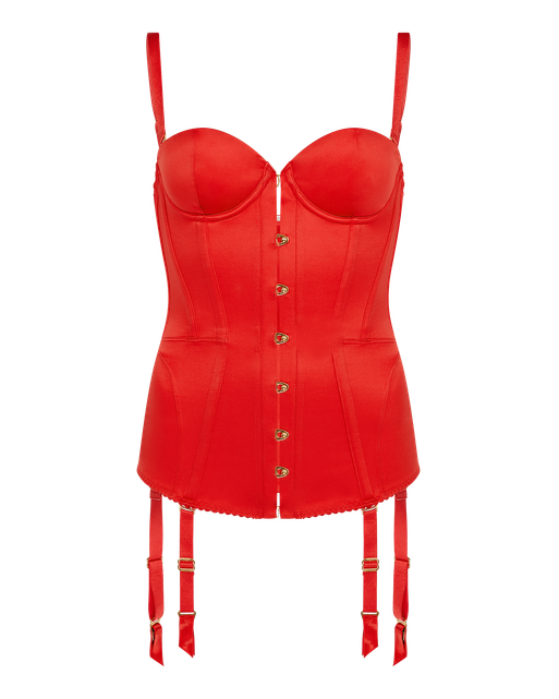 Mercy Satin Corset Red | Agent Provocateur