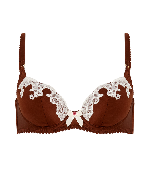 Molly Plunge Underwired Bra Brown/Ivory | Agent Provocateur