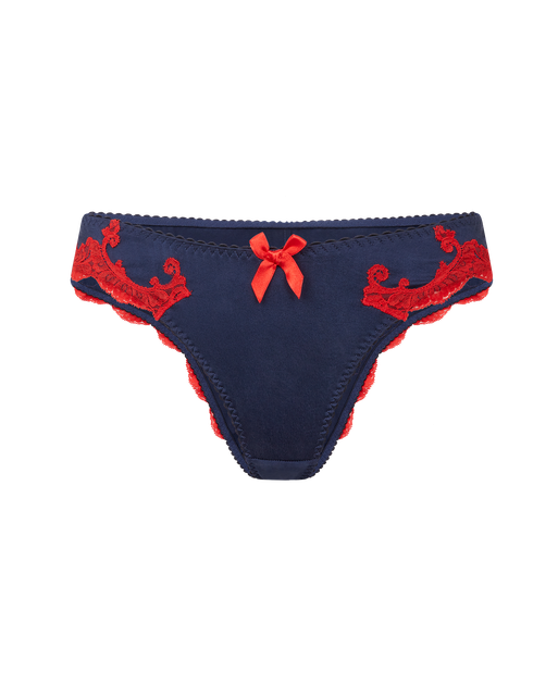 Molly Brazillian Brief  Navy/Red | Agent Provocateur
