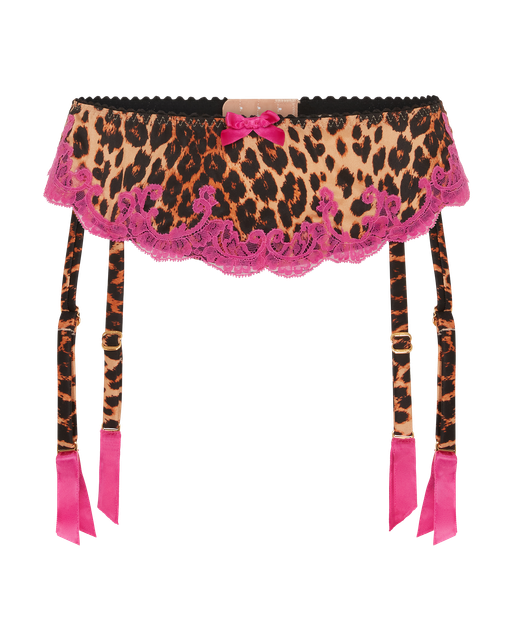 Molly Suspender Leopard/Fuchsia | Agent Provocateur