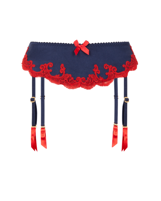 Molly Suspender Navy/Red | Agent Provocateur